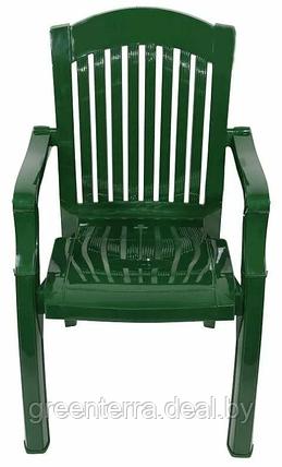 Пластмассовый стул - Кресло "Премиум-1", цвет тёмно-зелёный [110-0010] (уценка), фото 2