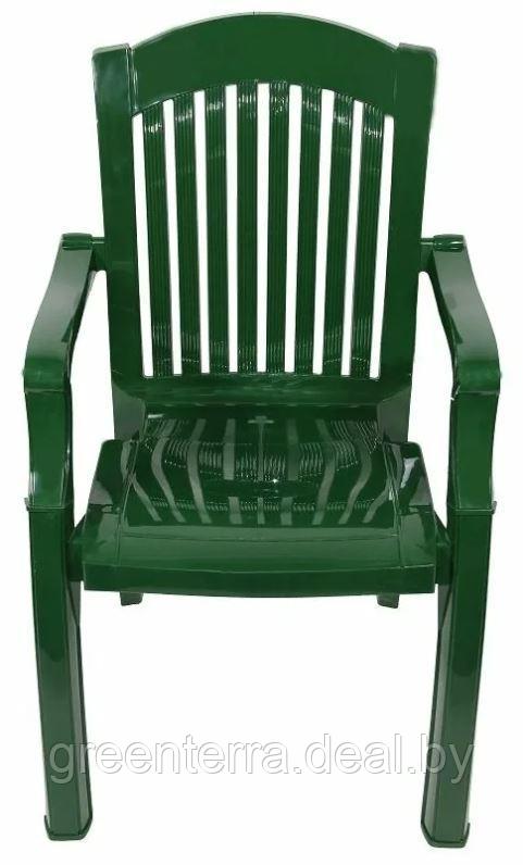 Пластмассовый стул - Кресло "Премиум-1", цвет тёмно-зелёный [110-0010] (уценка) - фото 1 - id-p178673803