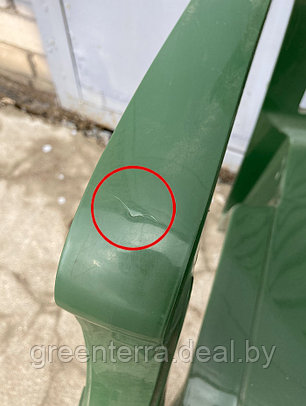 Пластмассовый стул - Кресло "Премиум-1", цвет тёмно-зелёный [110-0010] (уценка), фото 2