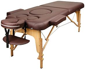Массажный стол для беременных Atlas Sport 70 см складной 2-с деревянный (бургунди), фото 2
