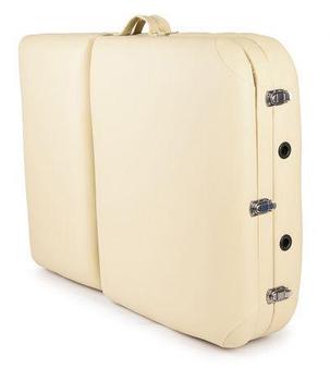 Массажный стол Atlas Sport 70 см LUX (с memory foam) складной 3-с деревянный (бежевый), фото 2