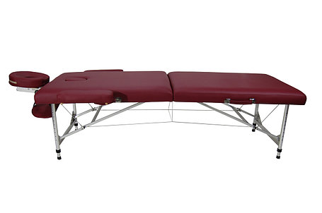 Массажный стол Atlas Sport 70 см LUX (с memory foam) складной 3-с деревянный (бургунди), фото 2