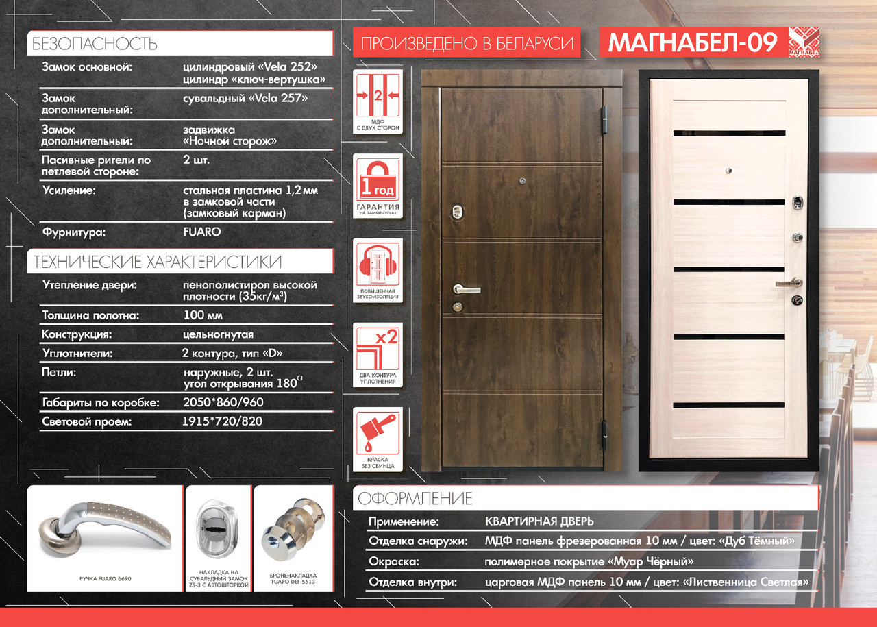 МагнаБел-09 | Входная металлическая дверь - фото 7 - id-p148315387