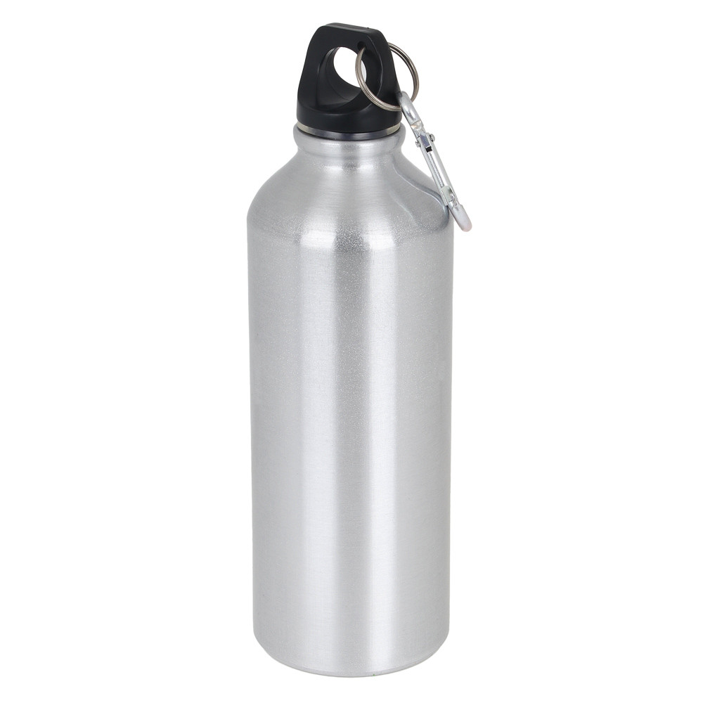 Бутылка для воды велосипедная 500 мл с карабином, алюминий - фото 3 - id-p178676245