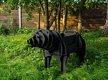 Мангал Медведь 1580х600хН900мм черный мат.