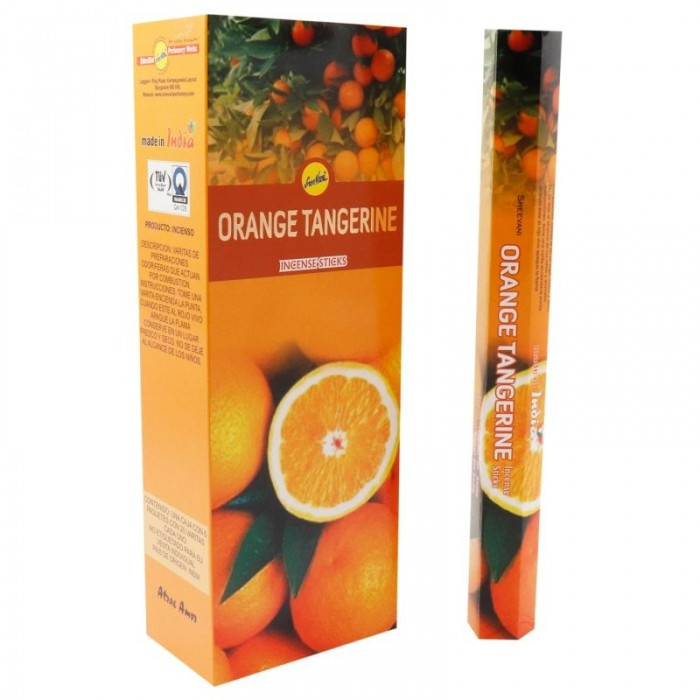 Благовония Апельсин Мандарин Orange Tangerine, шестигранник, Sree Vani