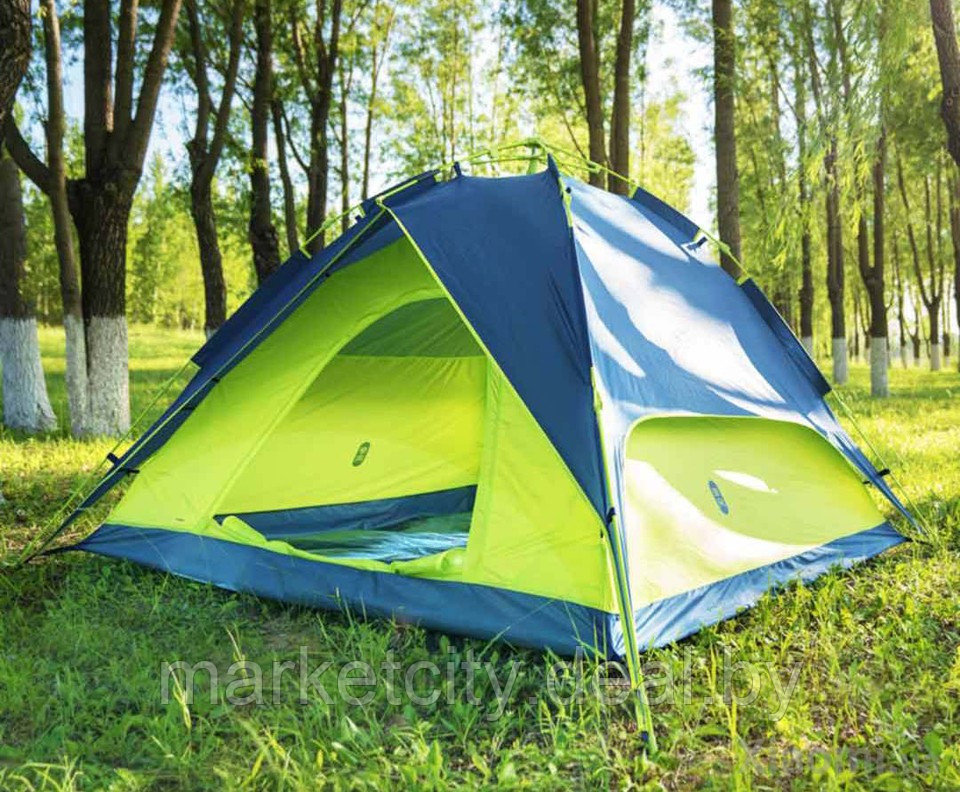 Многофункциональная Автоматическая палатка Early Wind 3 people Blue/Green 235*225*135cm (HW010401)