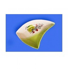 Салатник "каприз" 0,250 л. малый бело-салатовый с деколью, арт.сви-13