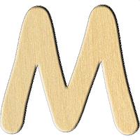 Заготовка деревянная "Буква M (английская)" 3,2х3 см