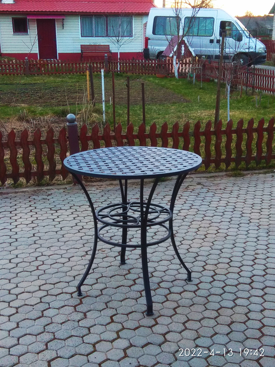 Круглый кованый стол для сада №3 - фото 4 - id-p178696952