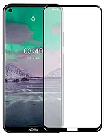 Защитное стекло "Полное покрытие" Nokia 3.4 Черное