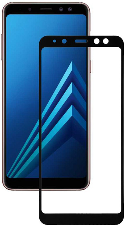 Защитное стекло "Полное покрытие" Samsung A530F (A8 2018) Черное - фото 1 - id-p178697727