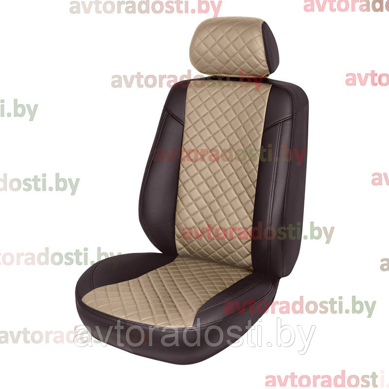 Чехлы на сиденья для Audi A4 B6 (2000-2007) / Ауди А4 (цветная вставка РОМБ) - фото 4 - id-p178701255