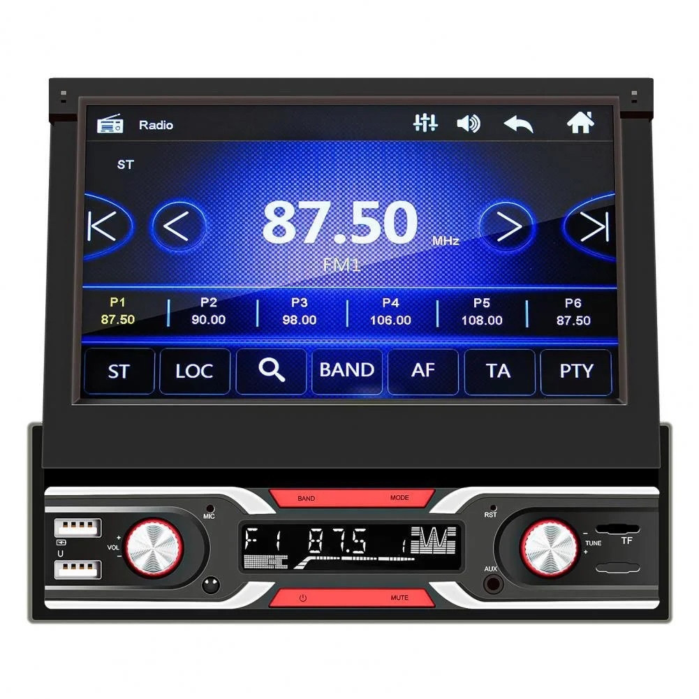 Автомагнитола XPX PM7066 выдвижная (WiFi,Bluetooth,GPS,USB,TF,FM,AUX) - фото 2 - id-p164520839