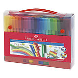 Фломастеры 60 цветов Faber-Castell Connector + 12 клипов для соединения, подарочная коробка, фото 2