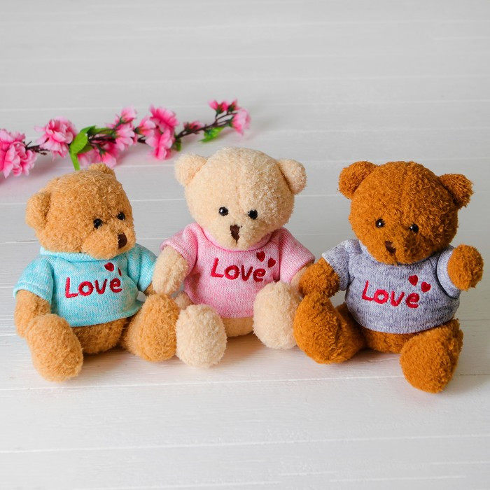 Мягкая игрушка «Медведь», 20 см, кофточка с надписью, цвета МИКС - фото 3 - id-p178718822