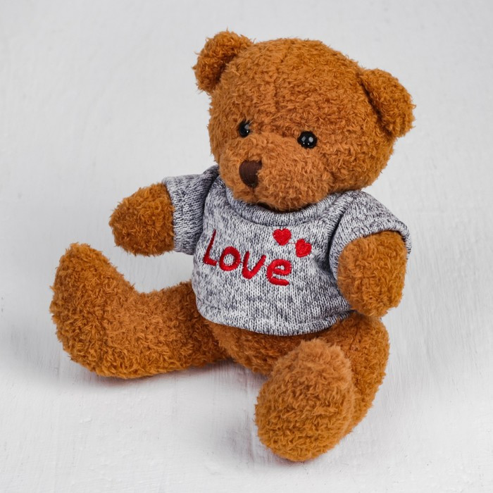 Мягкая игрушка «Медведь», 20 см, кофточка с надписью, цвета МИКС - фото 4 - id-p178718822
