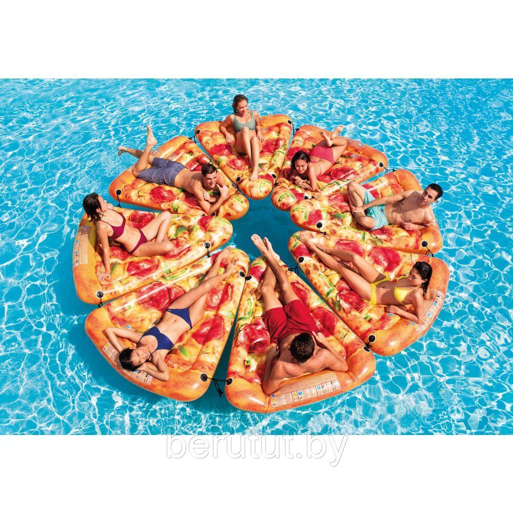 Матрас плавательный надувной Intex Пицца (160x137x23 см) - фото 5 - id-p178726249