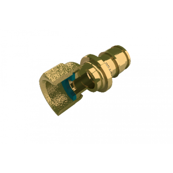 Пресс-переходник с внутренней резьбой и накидной гайкой G1/2"х16 для труб Pradex
