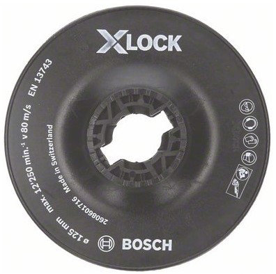 Оснастка X-LOCK BOSCH Опорная тарелка 125 мм, твердая, фото 2