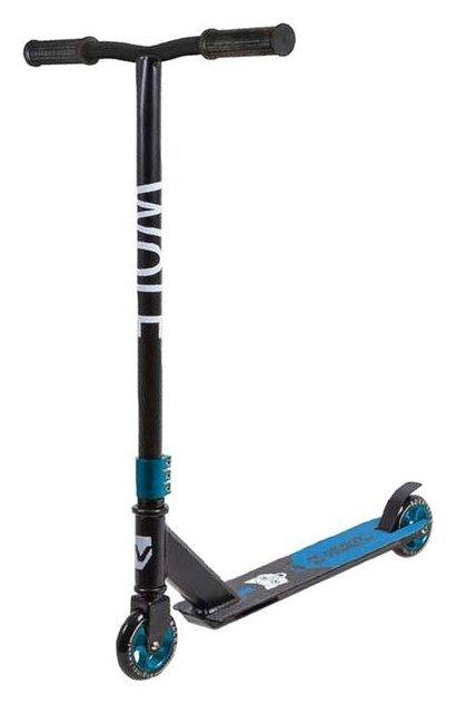 Трюковый самокат Novatrack Wolf El 100A.WOLF.BBL20 (синий/черный)