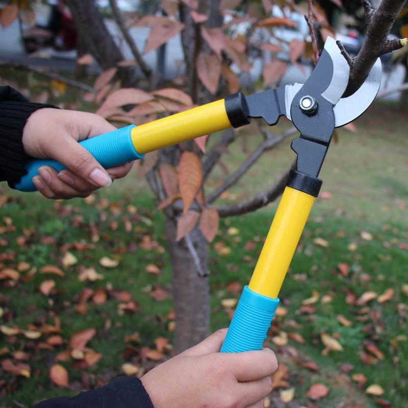 Садовые ножницы с антискользящими накладками на длинных ручках для обрезки кустов и деревьев - фото 1 - id-p178734014