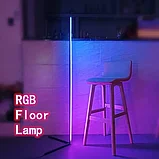 Напольный светильник светодиодный 140 см ( RGB угловой торшер ) управление с приложения, фото 9