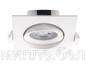 Светильник светодиодный встраиваемый 7 Вт PSP-S 9044 4000К IP40 160-240В поворот(бел. квадр) JAZZWAY (490Лм,