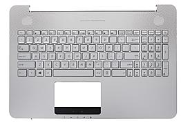 Верхняя часть корпуса (Palmrest) Asus VivoBook N752 с клавиатурой, с подсветкой, серебристый, ENG