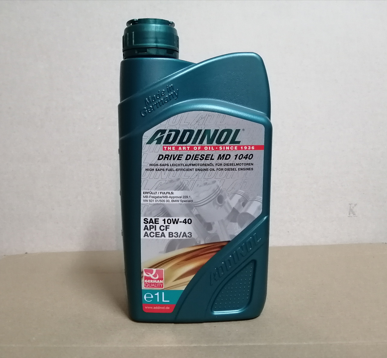 Масло моторное ADDINOL полусинтетическое MD 1040 Drive Diesel, 10W40, 1л