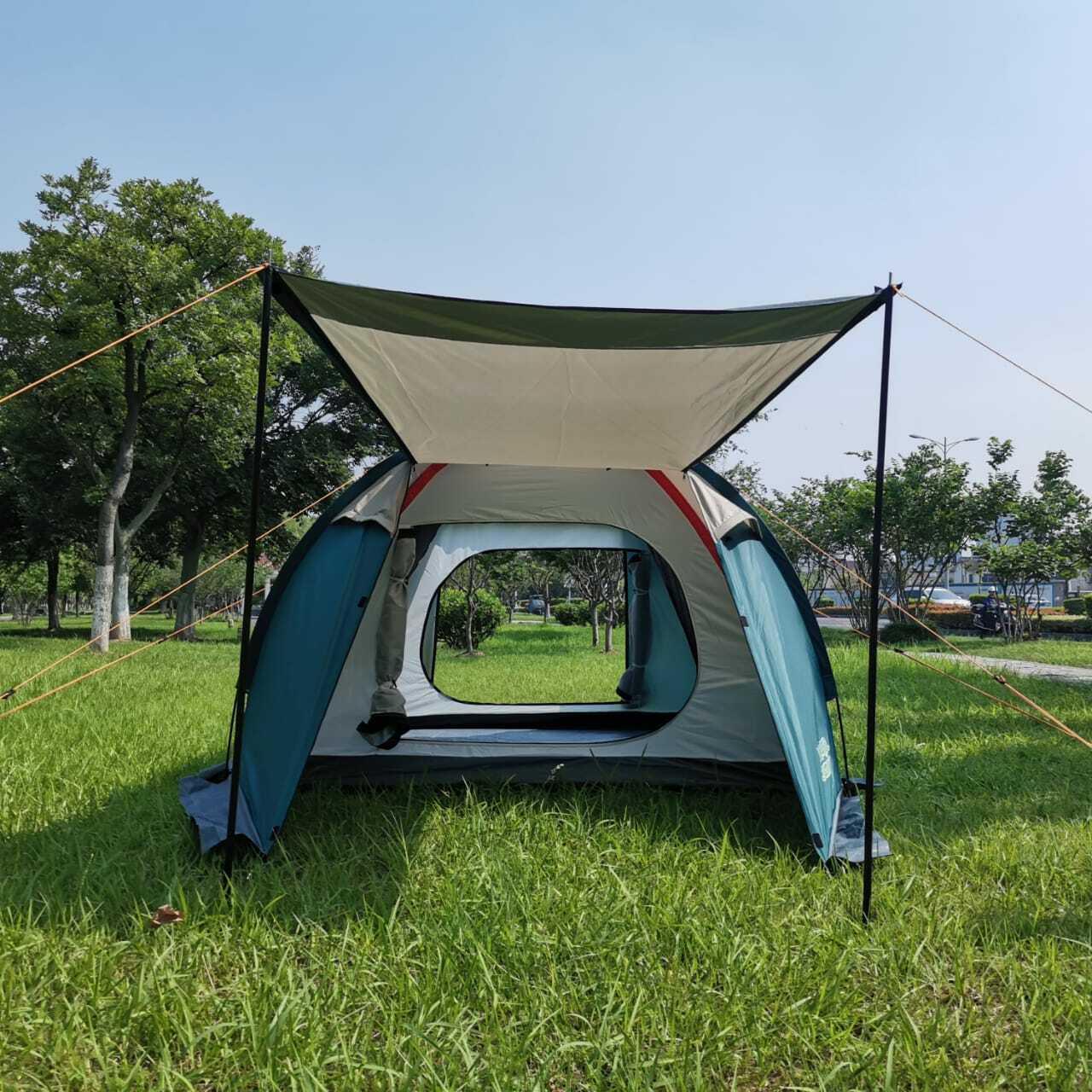 4-хместная туристическая палатка MirCamping JWS-013 с тамбуром, навесом, 410х220х165 - фото 2 - id-p178746916