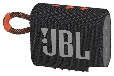 Беспроводная колонка JBL Go 3 (черный/оранжевый), фото 2