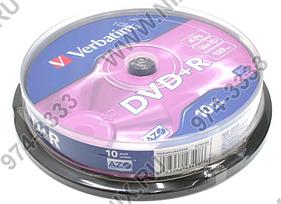 DVD+R Disc Verbatim  4.7Gb 16x уп. 10 шт на шпинделе 43498