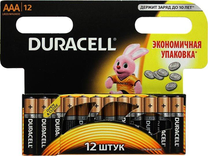 Duracell MN2400-12 (LR03) Size"AAA", 1.5V, щелочной (alkaline)уп. 12 шт
