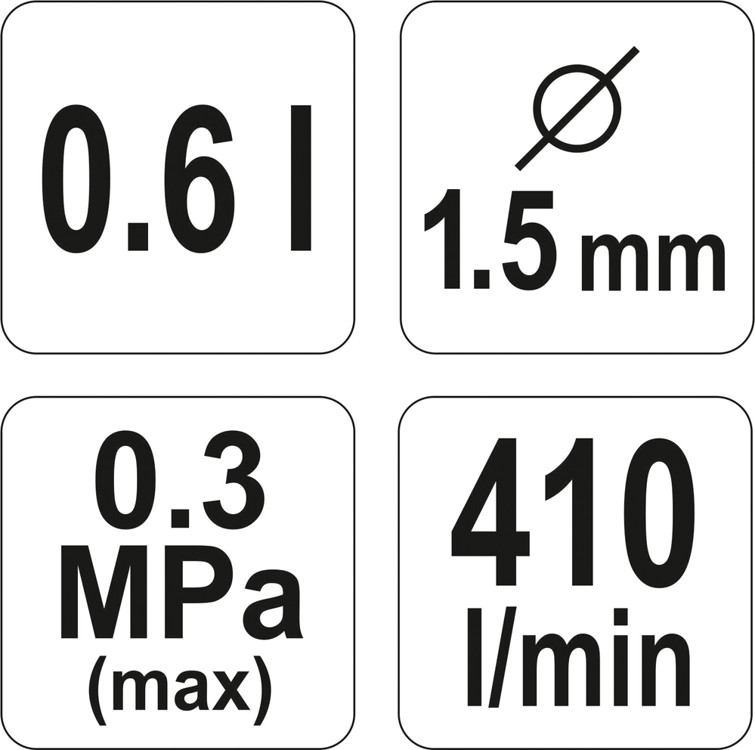 Краскопульт с верхним бачком YATO HVLP 0,6л-1,5 мм., YT-2341 - фото 4 - id-p48797961