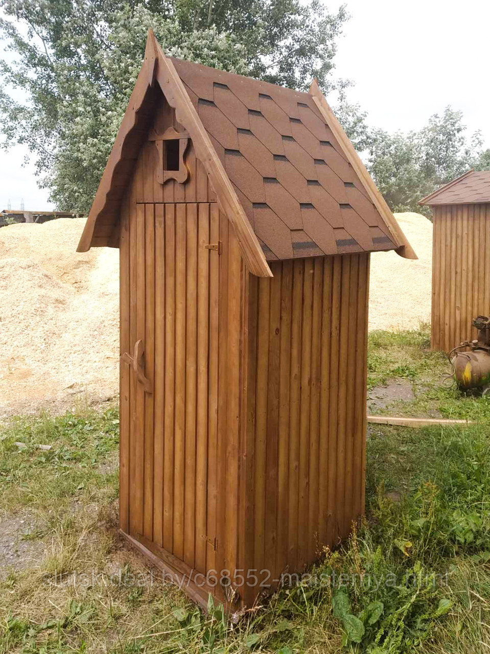Туалет деревянный с окошком - фото 4 - id-p95164102