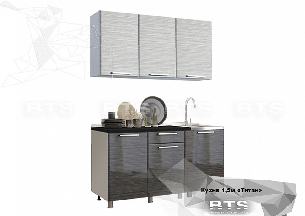 Кухня Титан 1.5м - фото 2 - id-p178754315