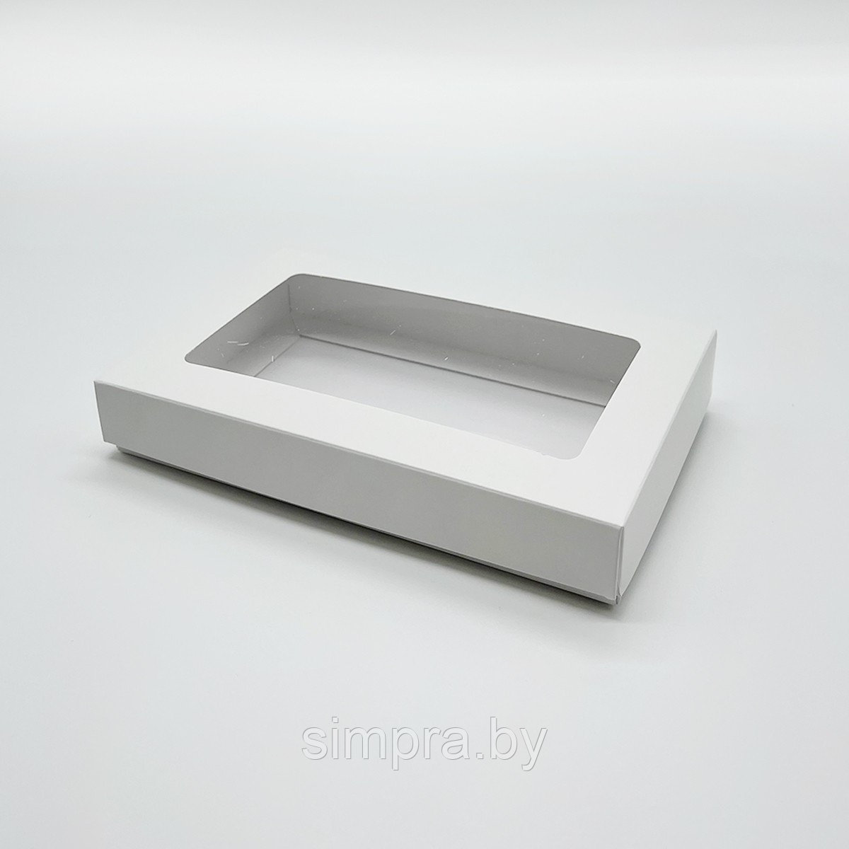 Коробка 180x110x30 мм Белая с окном - фото 1 - id-p178755893