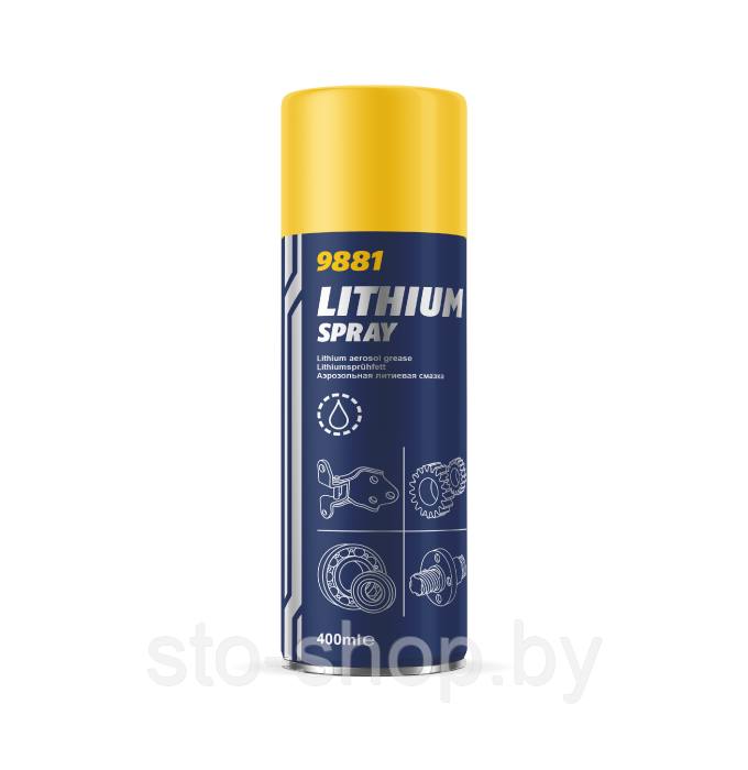 Литиевая смазка аэрозоль 400мл MANNOL 9881 Lithium spray - фото 1 - id-p178761626