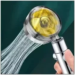 Насадка - лейка для душа с вентилятором Turbocharged Water Saving Shower SV 0615 (золото) - фото 7 - id-p168977083