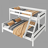 Кровать двухъярусная Vestervig воск (90/150x200), фото 2