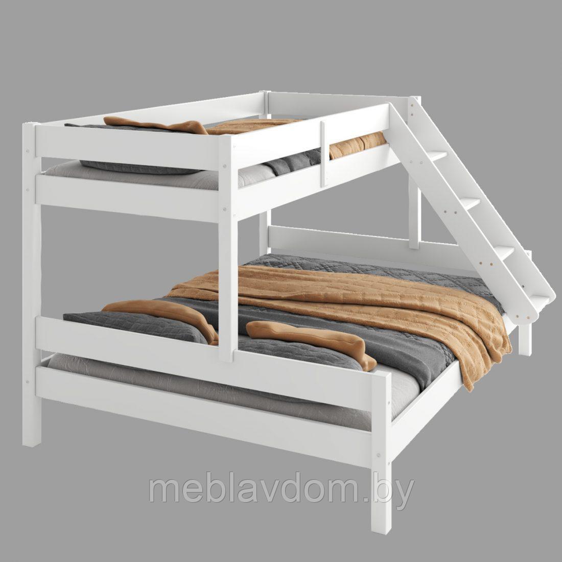 Кровать двухъярусная Vestervig воск (90/150x200) - фото 6 - id-p178806815