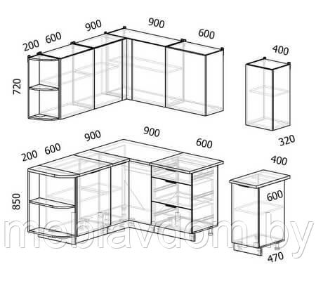 Угловая кухня Mix Top-17 (2,5×1,7 м.) - фото 2 - id-p178806036