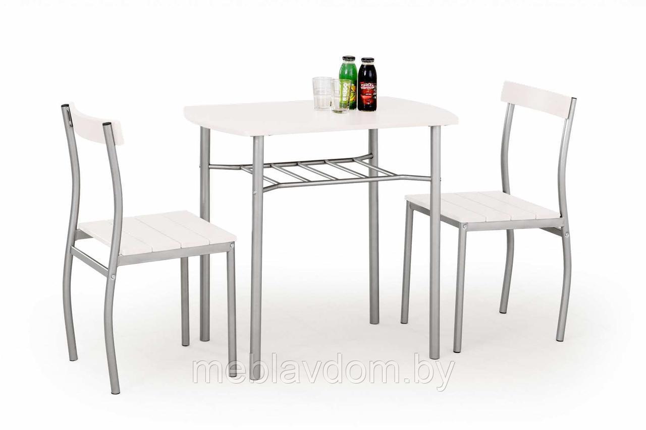 Комплект столовой мебели Halmar LANCE стол + 2Стула (белый) - фото 1 - id-p178805138