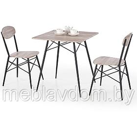 Комплект столовой мебели Halmar KABIR (стол + 2Стула) дуб сан ремо