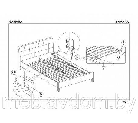 Кровать Halmar SAMARA (черный) (160х200) - фото 2 - id-p178805240