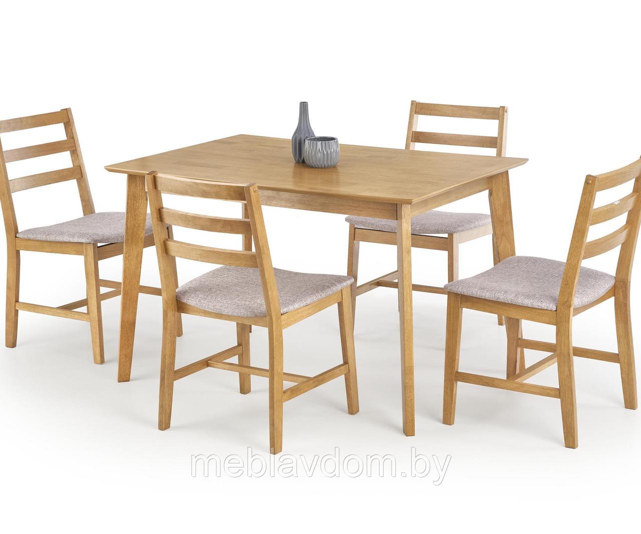 Комплект столовой мебели Halmar CORDOBA (стол + 4Стула) дуб - фото 1 - id-p178805310