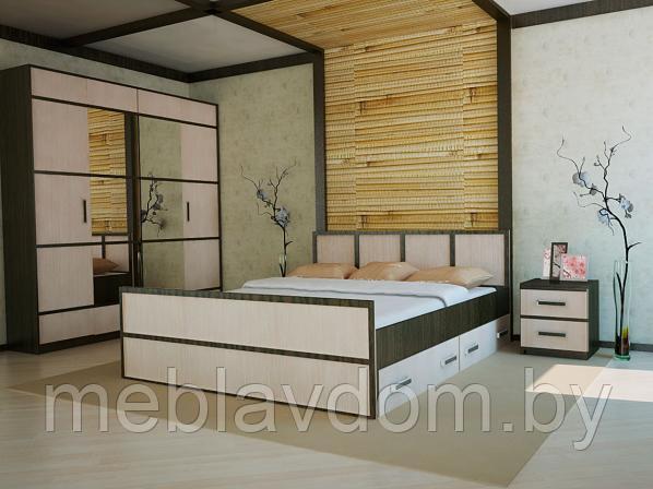 Кровать двуспальная с ящиками Сакура 1,6 м - фото 3 - id-p178806317