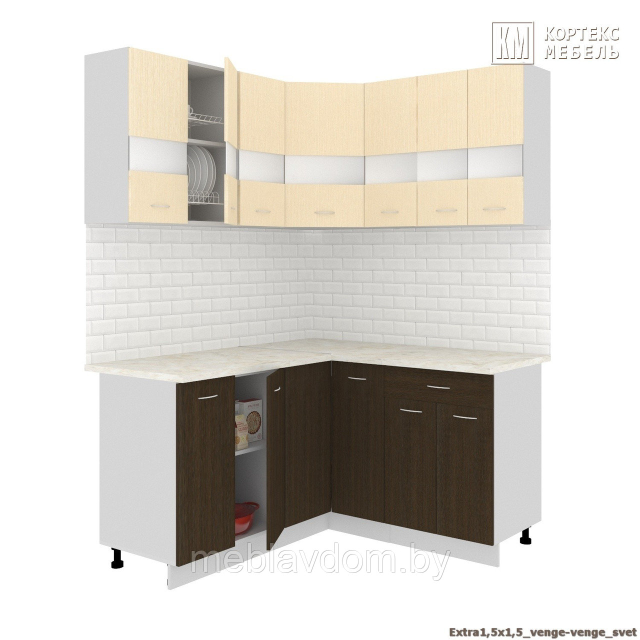 Угловая кухня Корнелия Экстра 1,5х1,5м. - фото 3 - id-p178805481