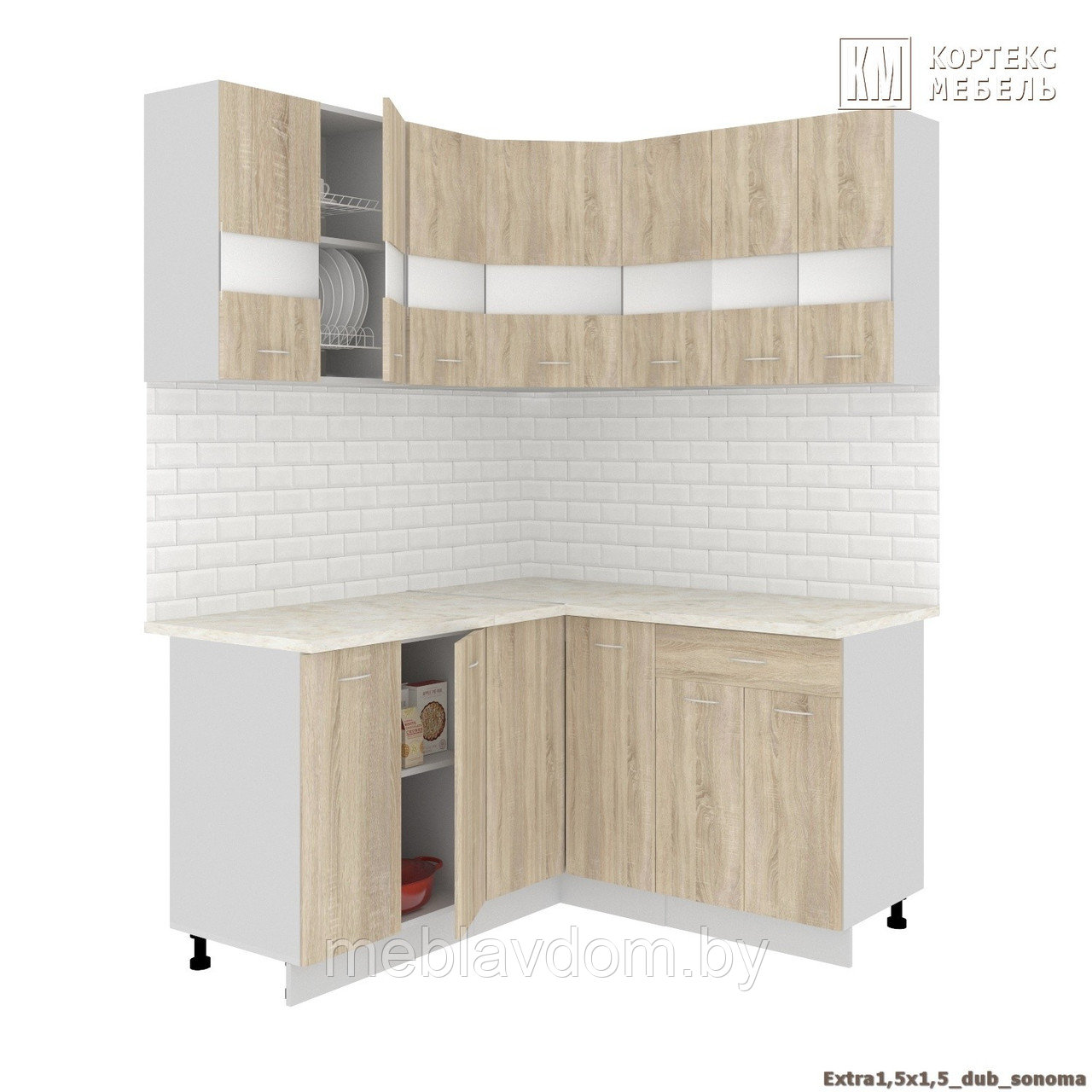 Угловая кухня Корнелия Экстра 1,5х1,5м. - фото 5 - id-p178805481